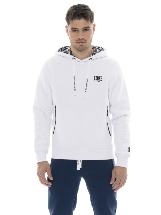 Męska zimowa bluza z kapturem z małym logo Leone 1947 Soft Basic