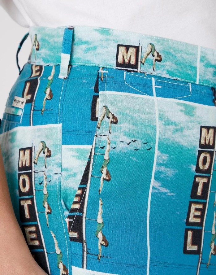 WRANGLER CHINO SHORT MĘSKIE SZORTY MATERIAŁOWE WRANGLER BLUE W14AMZX05 112126576