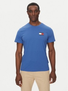 Tommy Jeans T-Shirt Essential DM0DM20740 Niebieski Slim Fit