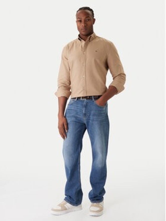 Tommy Jeans Koszula Oxford DM0DM22836 Beżowy Regular Fit