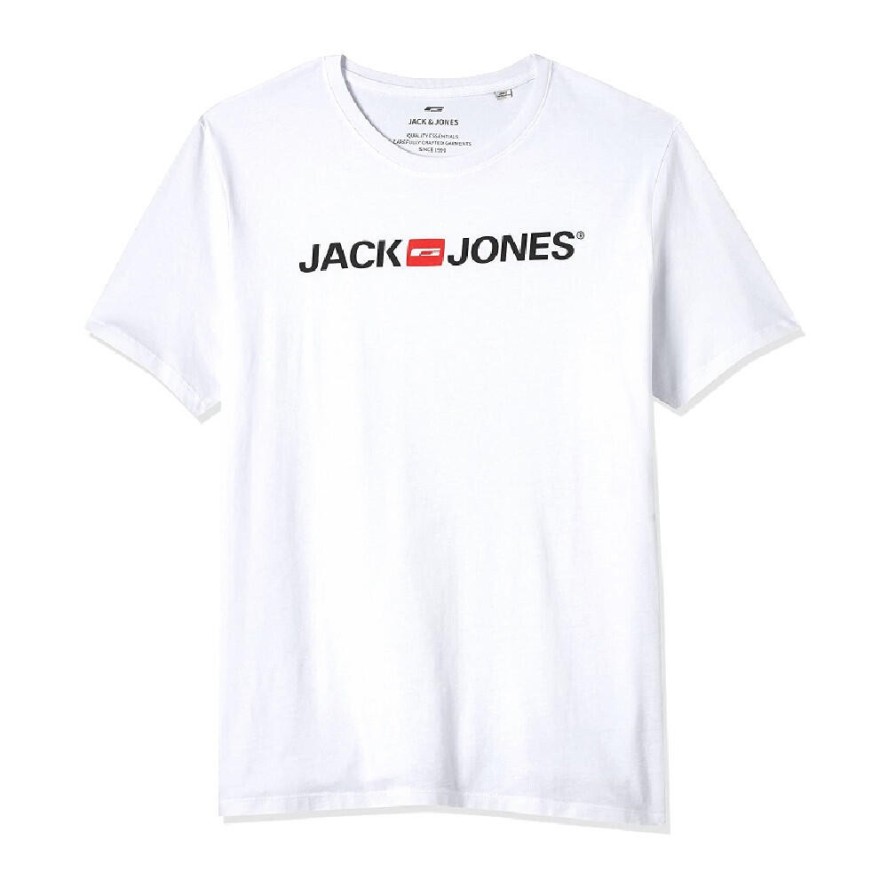 Koszulka z krótkim rękawem Męska Jack & Jones 12137126 Biały