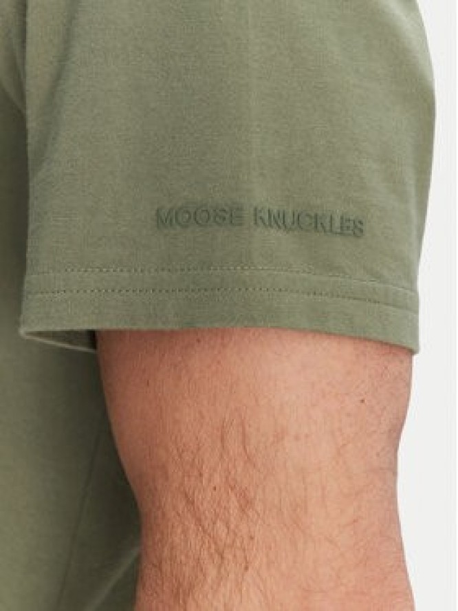 Moose Knuckles T-Shirt Conway M15MT760 Zielony Regular Fit