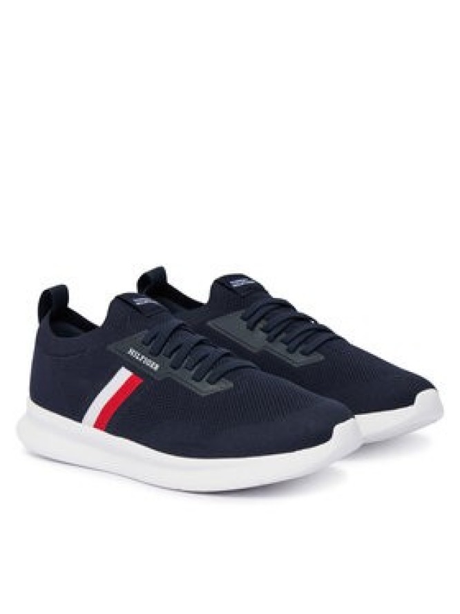 Tommy Hilfiger Sneakersy Lightweight Knitted Runner FM0FM05756 Granatowy