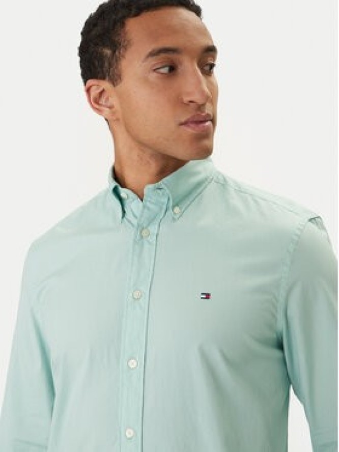 Tommy Hilfiger Koszula MW0MW37550 Zielony Regular Fit
