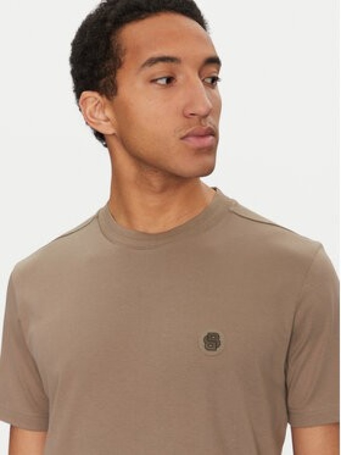 BOSS T-Shirt 50531569 Beżowy Regular Fit