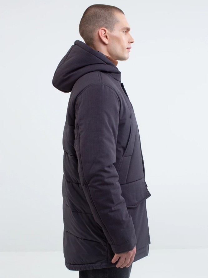 Kurtka męska parka szara Mefin 905