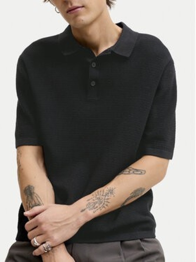 Jack & Jones Sweter George 12268281 Czarny Relaxed Fit