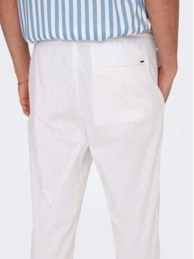 Only & Sons Spodnie materiałowe 22024966 Biały Tapered Fit