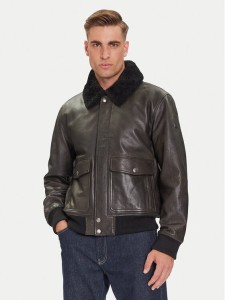 JOOP! Kurtka skórzana Falko 80000864 Szary Regular Fit