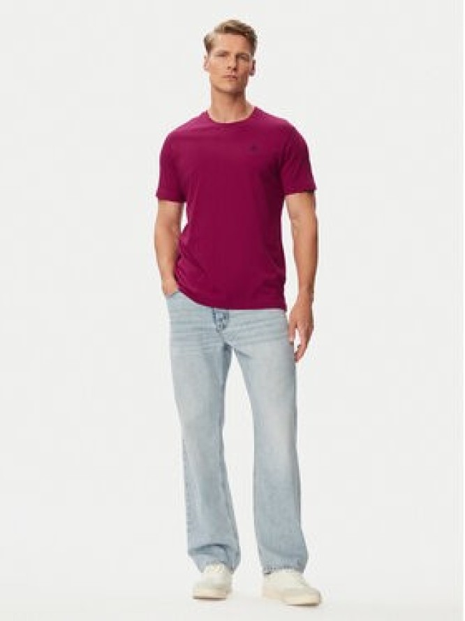 Beverly Hills Polo Club T-Shirt P-SS26M-TS41740 Bordowy Regular Fit