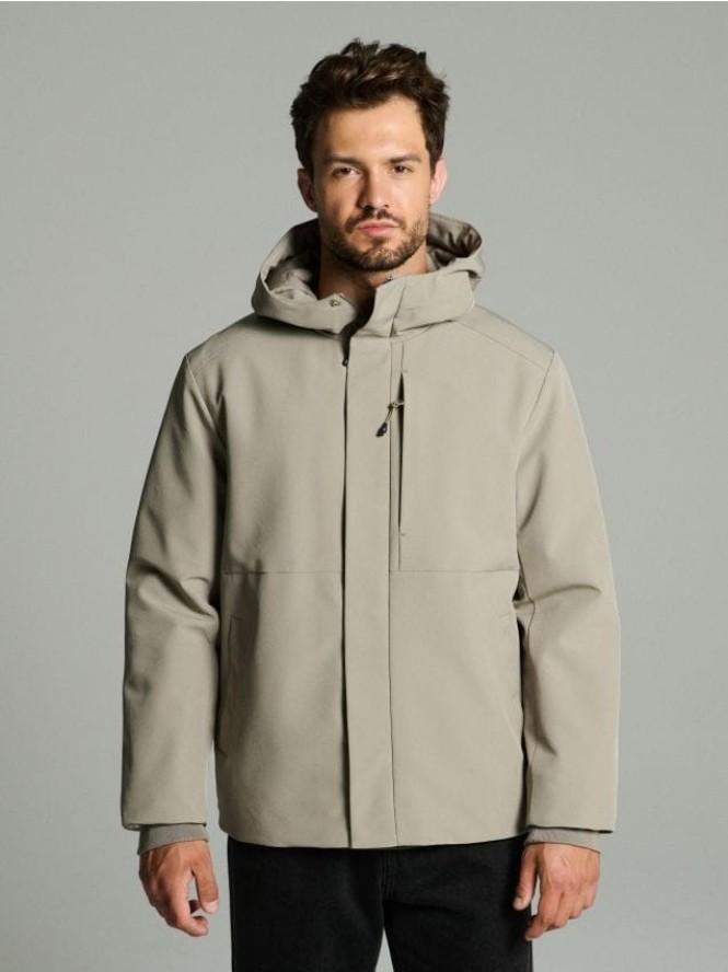 Ocieplana elegancka kurtka - beżowy