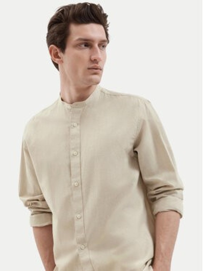 Selected Homme Koszula New Linen 16079054 Beżowy Regular Fit