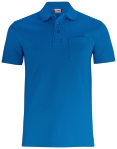 clique Basic Polo Pocket — unisexowa koszulka polo z kieszenią – royal blue