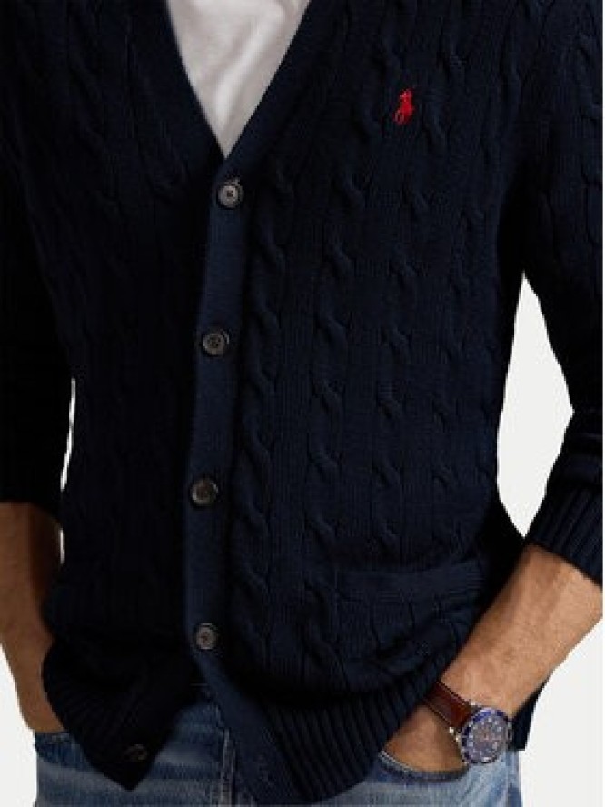 Polo Ralph Lauren Kardigan 710890548004 Granatowy Regular Fit