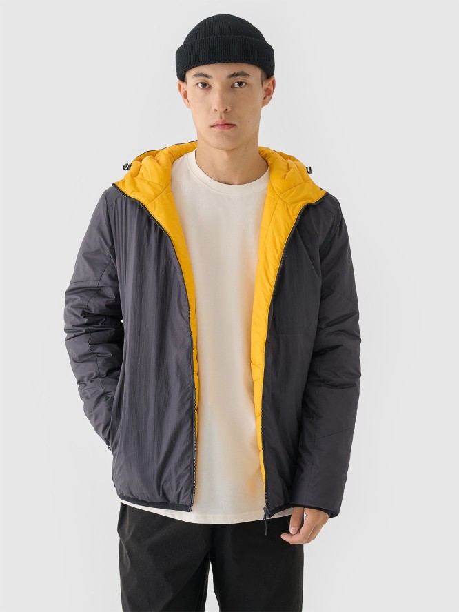 4F Kurtka puchowa dwustronna Primaloft Thermoplume męska - szara XXL