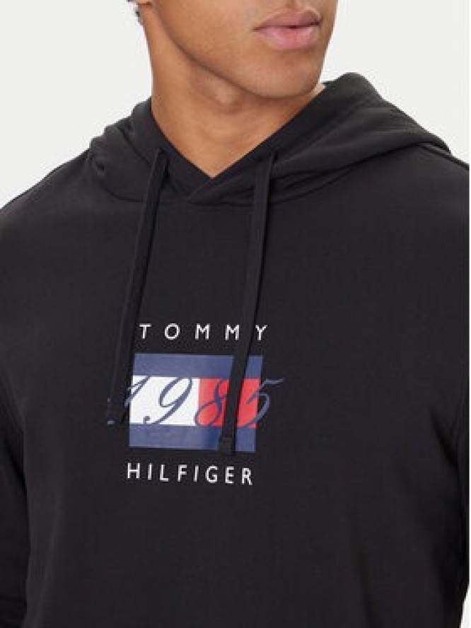 Tommy Hilfiger Bluza Linear Flag MW0MW41332 Czarny Regular Fit
