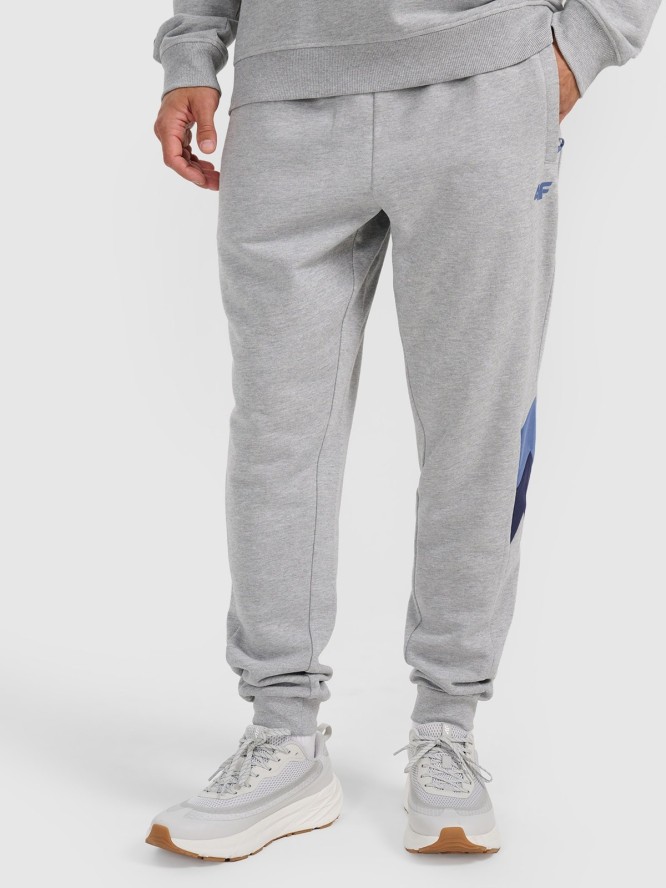 4F Spodnie dresowe joggery męskie - szare S