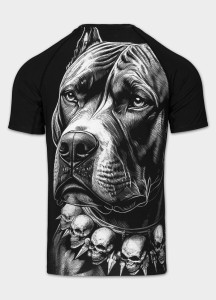 Męska Koszulka szybkoschnąca PITBULL techniczna z nadrukiem Mesh JIU JITSU