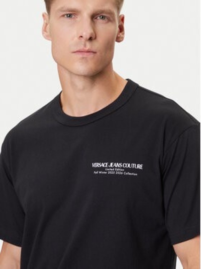 Versace Jeans Couture T-Shirt 79GAHE10 CJ00E Czarny Regular Fit