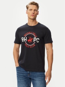Beverly Hills Polo Club T-Shirt P-SS26M-TS1258 Granatowy Regular Fit