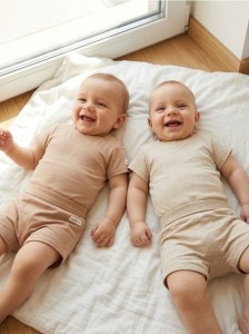 Bawełniane szorty 2 pack - beżowy