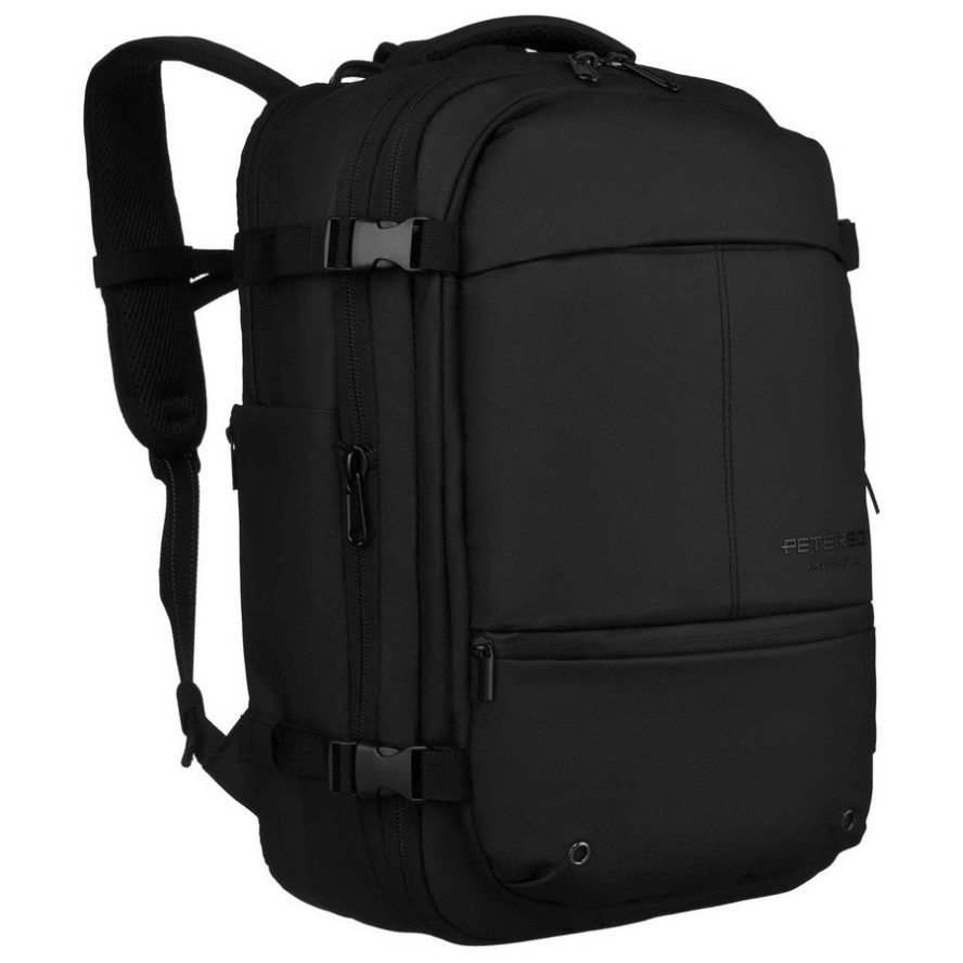 Plecak podróżny z komorą próżniową i kieszenią na laptopa Peterson PTN 24357 czarny
