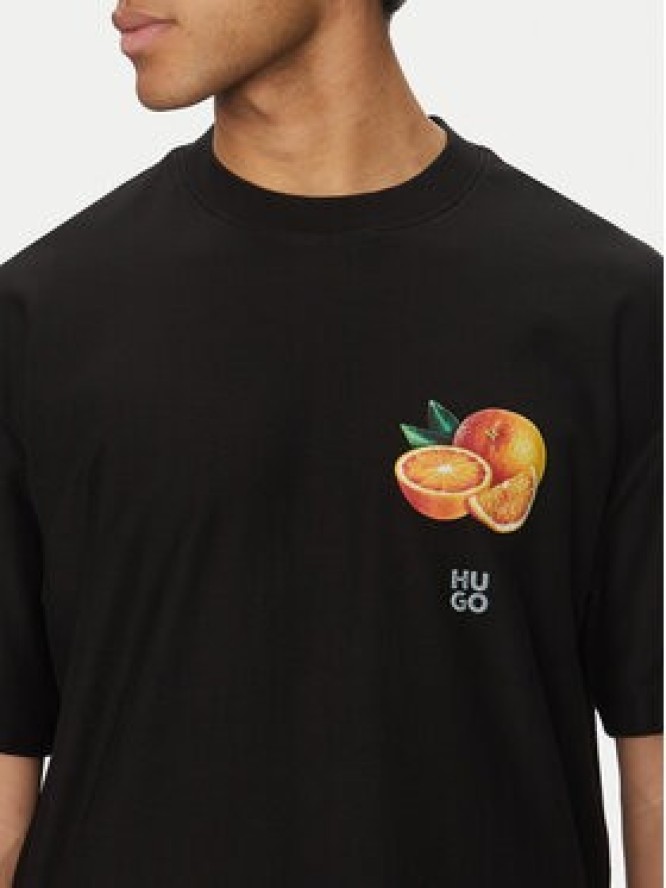 HUGO T-Shirt Dartiee 50537576 Czarny Oversize