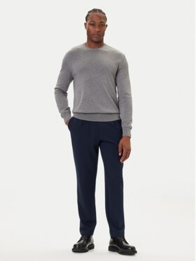 Calvin Klein Chinosy LV04LE613G Granatowy Slim Fit