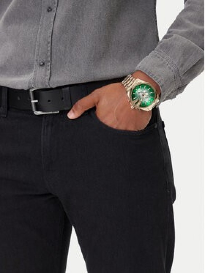 Diesel Zegarek Mega Chief Slim DZ4684 Złoty