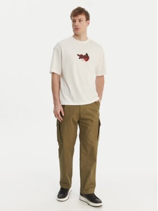 HUGO T-Shirt Domans 50564642 Écru Oversize
