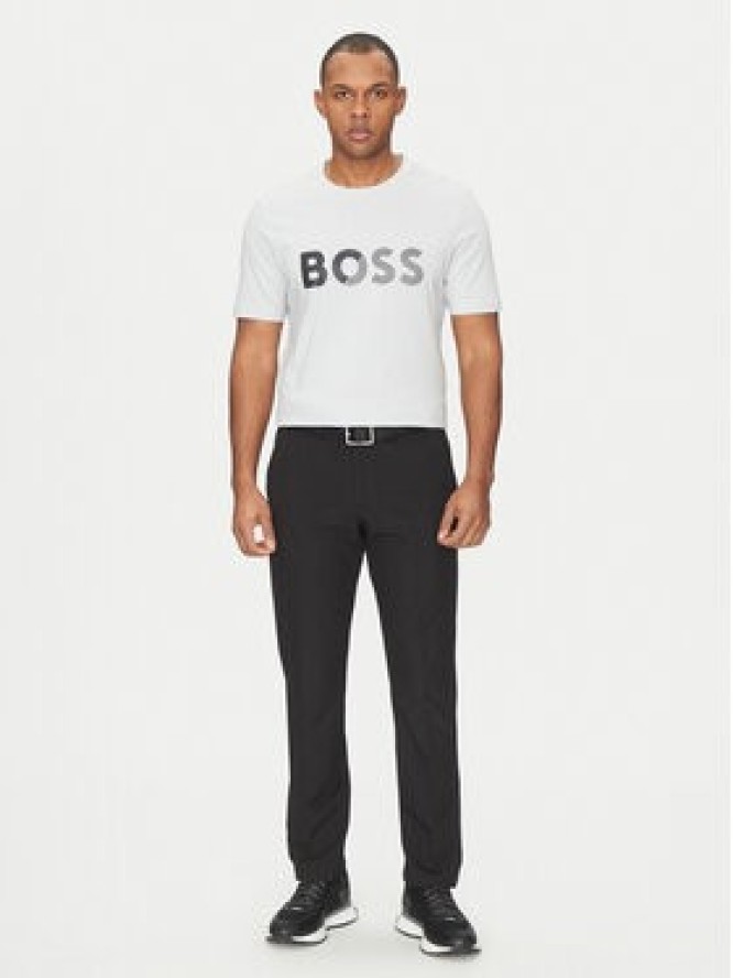 BOSS T-Shirt Tape Logo 50530990 Szary Regular Fit