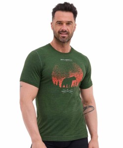 Koszulka męska z krótkim rękawem wełniana Brubeck OUTDOOR WOOL PRO