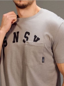 Bawełniana koszulka z krótkim rękawem - szary