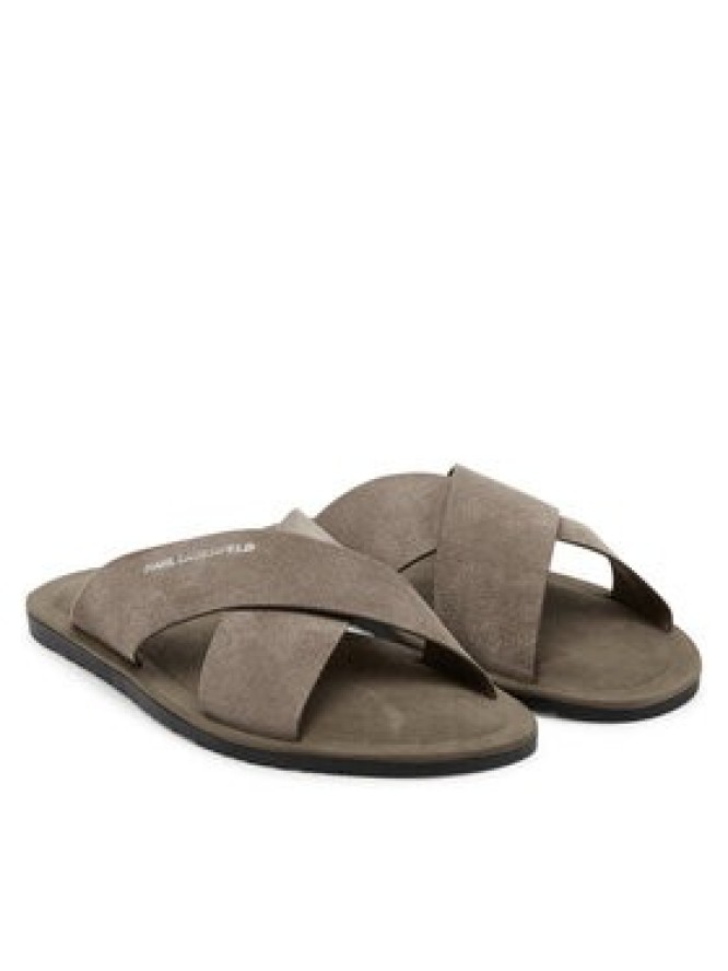 KARL LAGERFELD Klapki Kastor III KL70214 Szary