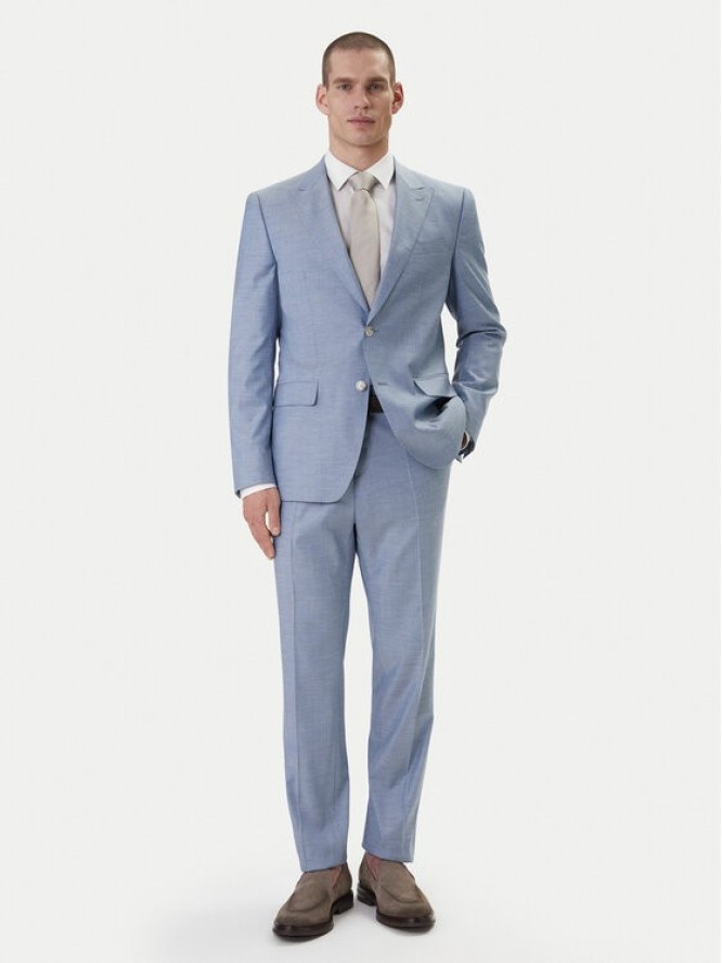 BOSS Garnitur Huge 50557273 Fioletowy Slim Fit