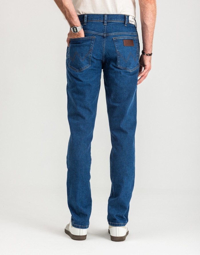 MĘSKIE SPODNIE JEANSOWE WRANGLER TEXAS SLIM GAME ON W12ST112E 112126517