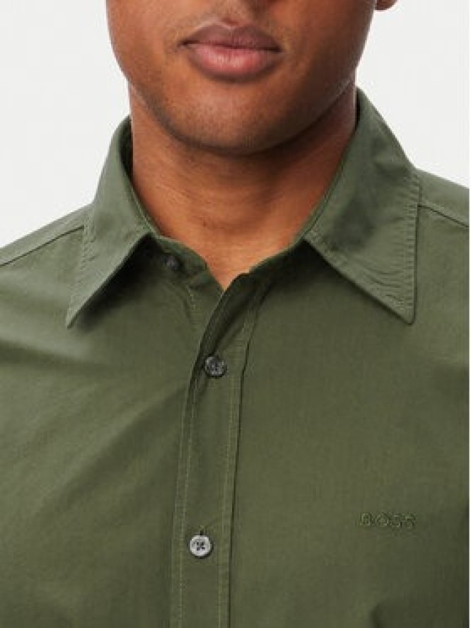 BOSS Koszula Relegant_6_M 50518304 Zielony ciemny Regular Fit