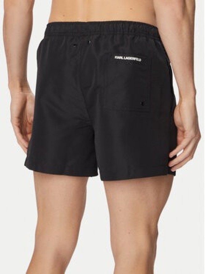 KARL LAGERFELD Szorty kąpielowe B1M46011 Czarny Regular Fit