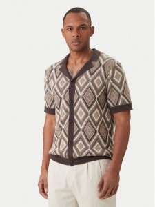 JOOP! Jeans Koszula Diamor 30101667 Brązowy Regular Fit