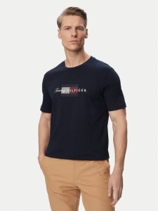 Tommy Hilfiger T-Shirt MW0MW43226 Granatowy Regular Fit