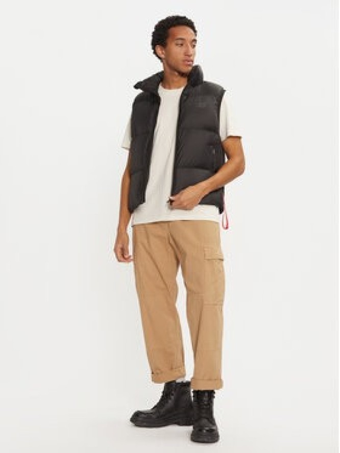 After Label Bezrękawnik Anapa A00001 Czarny Regular Fit