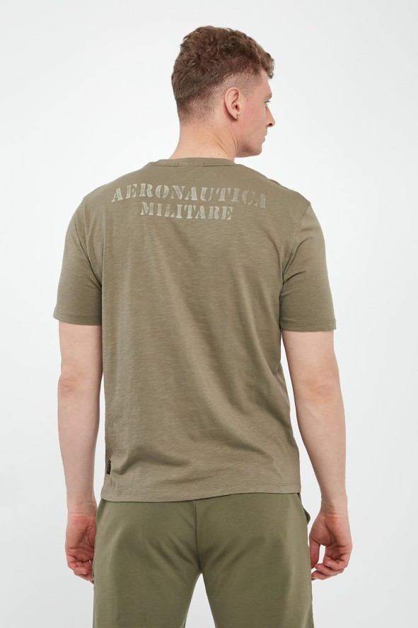 T-shirt męski z logo AERONAUTICA MILITARE