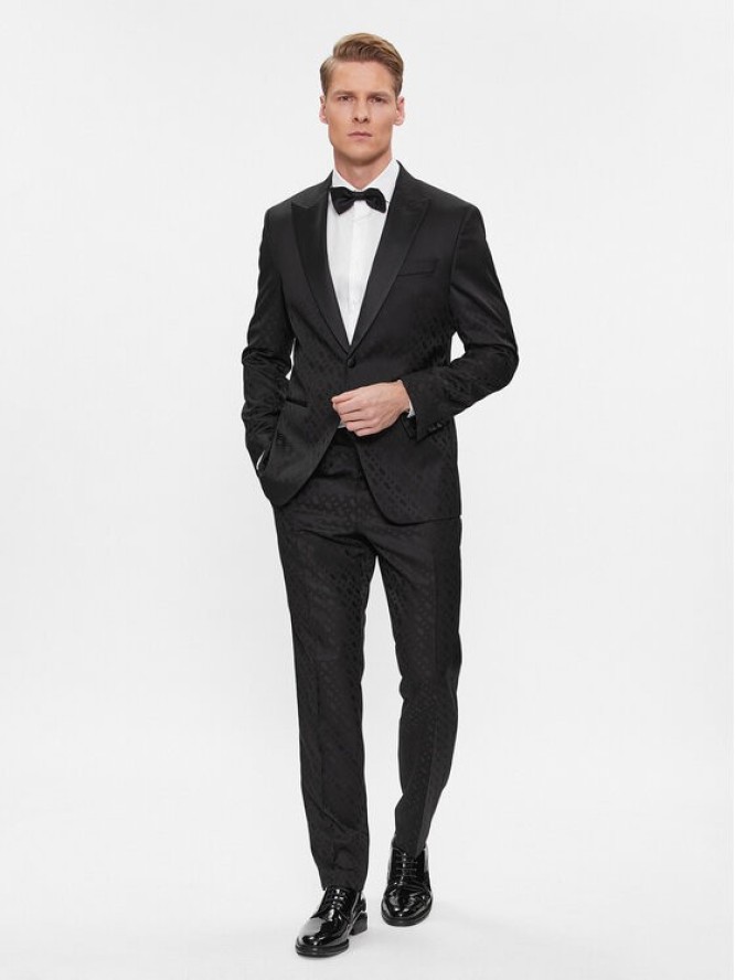 Boss Garnitur H-Huge-2Pcs-Tux-231 50502453 Czarny Slim Fit
