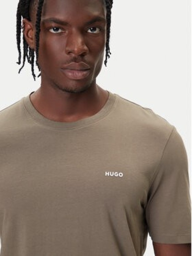 HUGO T-Shirt Dero222 50466158 Beżowy Regular Fit