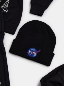 Czapka beanie NASA - czarny