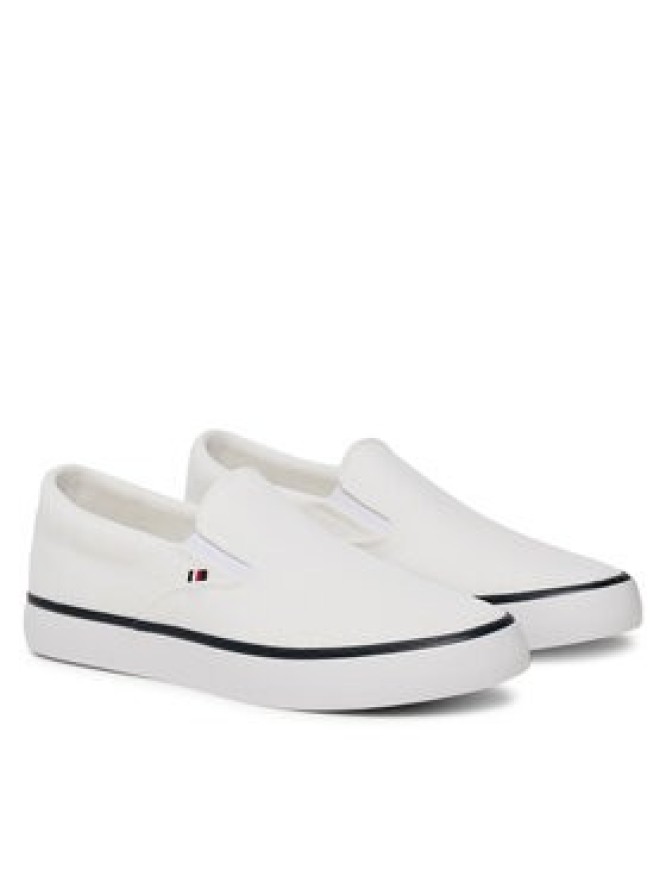 Tommy Hilfiger Tenisówki Th Hi Vulc Core Low Ii Slipon FM0FM05514 Biały