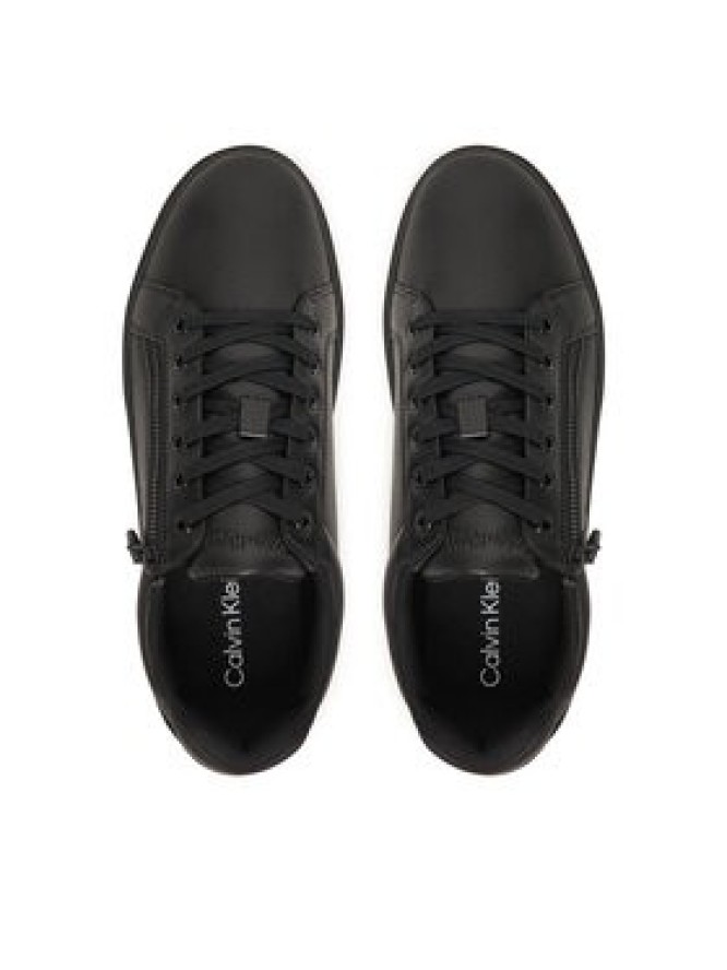 Calvin Klein Sneakersy Classic Cup Laceup Zip Lth YM0YM01437 Czarny
