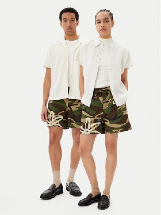 Filling Pieces Szorty sportowe 8829906 Zielony Regular Fit