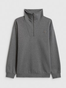 4F Bluza dresowa regular bez kaptura męska - szara XXL