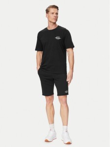 Jack & Jones Komplet t-shirt i spodenki Brandon 12298184 Czarny Regular Fit